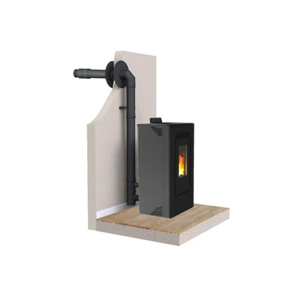 PACK C12C FIREMATIC Pelletofen + Dinak Saugnapf-Kit