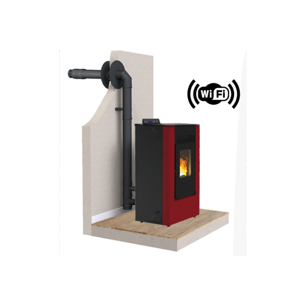 PACK C9 FIREMATIC Pelletofen + Dinak Saugnapf-Kit + WLAN-Modul
