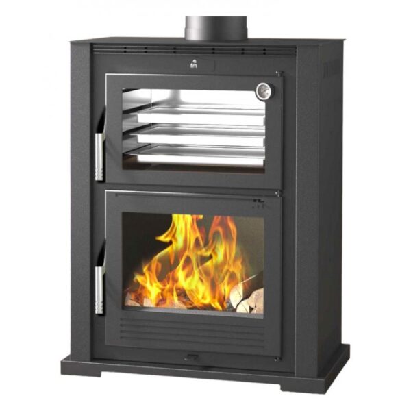 Holzofen aus Gusseisen mit Backofen - FIREMATIC Miami 9,5 kW