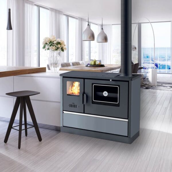 BELLEZA Comera Luxe Holzofen 7 kW Grau